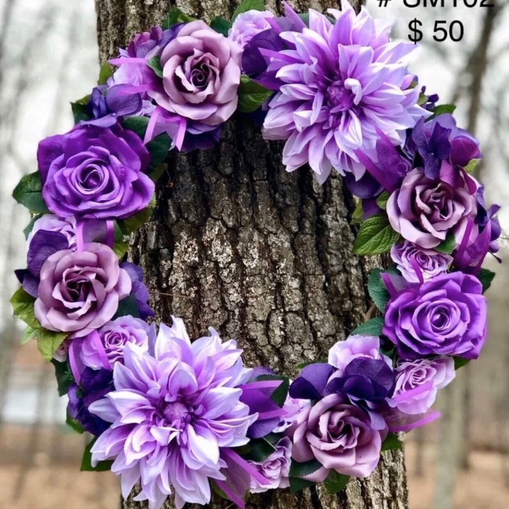 WREATH - SPRING AND SUMMER DESIGN PURPLE (#102)
